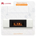 Тумба универсальная Lux Fire "Байкал" 1600, белая, с биокамином 900