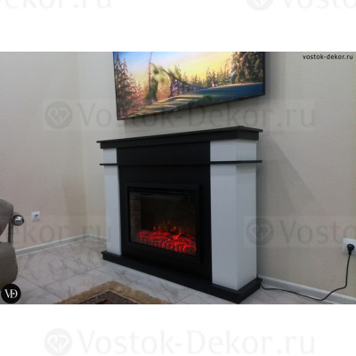 Электрокамин Nevada Lux 30 Black/White