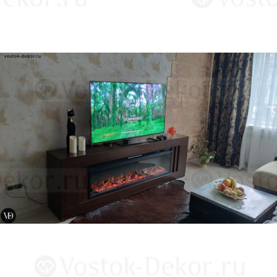 Электрокамин Line 60 дуб/венге