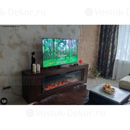Электрокамин Line 60 дуб/венге