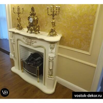 Электрокамин с 3Д эффектом живого пламени - Dimplex Rothesay Brass
