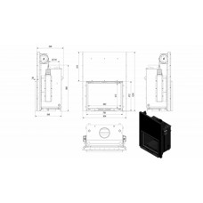 Топка с водяным контуром AMELIA/PW/24/G/W, гильотина Топка с водяным контуром AMELIA/PW/24/G/W, гильотина