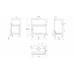 Топка с водяным контуром Oliwia/PW/BP/22/BS/W/DECO, Г-образное стекло справа, змеевик