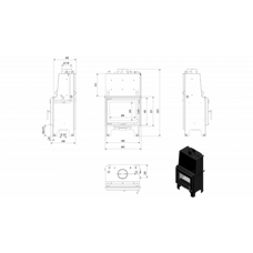 Топка с водяным контуром AQUARIO/M/12/PW/W Топка с водяным контуром AQUARIO/M/12/PW/W