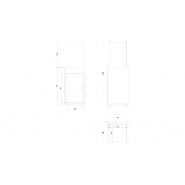 PATIO MINI/G31/37MBAR/CZ - черное стекло, с пультом ДУ