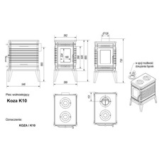 Чугунная печь Kratki Koza/K10 (термостат) Чугунная печь Kratki Koza/K10 (термостат)