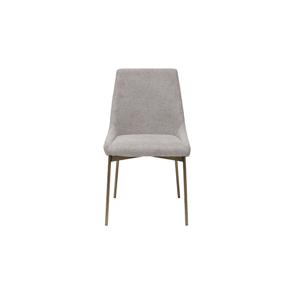 Стул обеденный белый/бронза