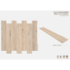 Керамогранит коричневый матовый - Baisa Wood 120х20 см