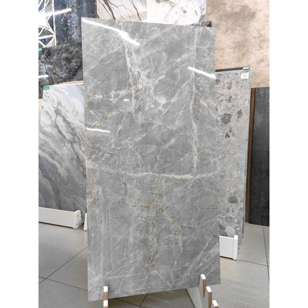 Керамогранит серый глянцевый - Renzo Grey 120х60 см