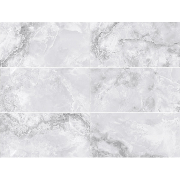 Керамогранит серый сатин матовый - Onyx Silver 120х60 см