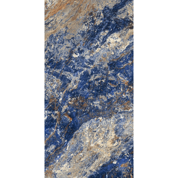 Керамогранит синий глянцевый - Sodalite Blue 120х60 см