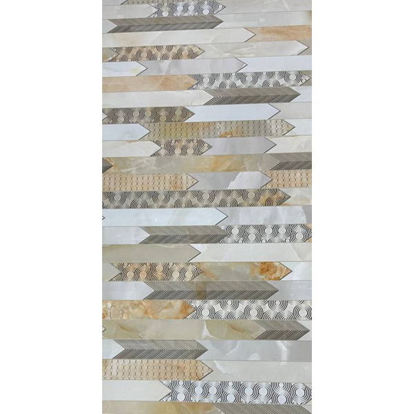 Керамогранит коричневый глянцевый - Swim Brown Decor 120х60 см