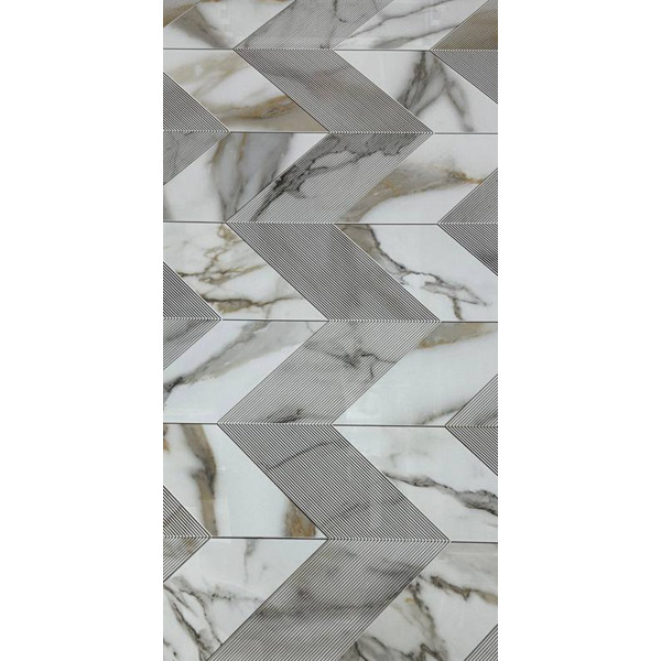 Керамогранит серый глянцевый - Ethnic Decor 120х60 см