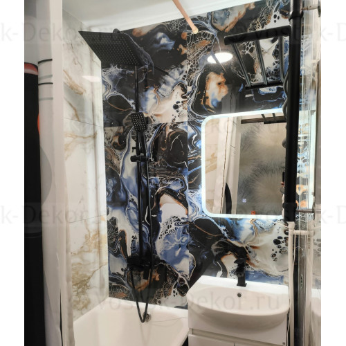 Керамогранит супер глянец 1200х600 мм Marble Blue