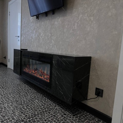 Индивидуальную подвесная тумба с электроочагом Royal Flame 5D V-ART 40