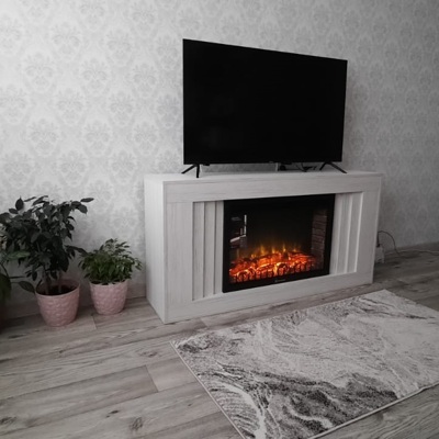 Тумба под телевизор в виде электрокамина - Line 30W