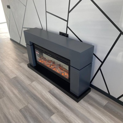 Каминокомплект Lindos Graphite Grey с очагом Royal Flame 5D V-ART 40