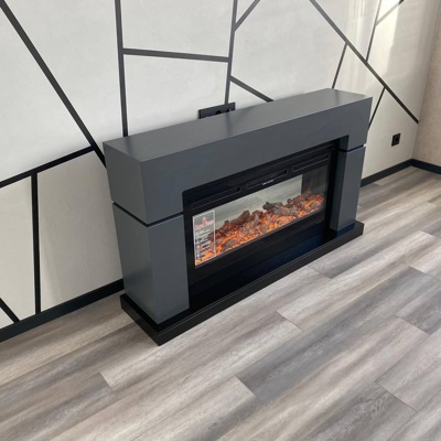 Каминокомплект Lindos Graphite Grey с очагом Royal Flame 5D V-ART 40