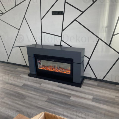 Каминокомплект Lindos Graphite Grey с очагом Royal Flame 5D V-ART 40