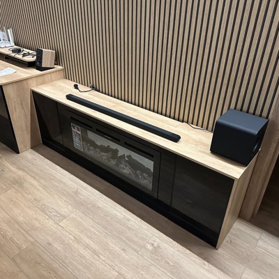 ТВ тумба с электрокамином Royal Flame 5D V-ART 40