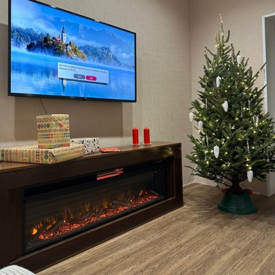 Линейный электрокамин LINE 60 с электроочагом Vision 60 LOG LED NEW