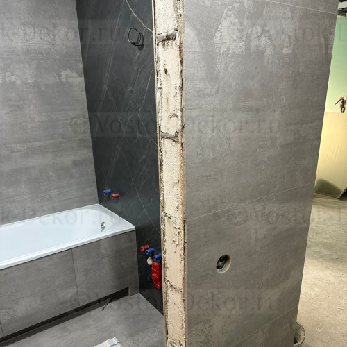 Монтаж керамогранита LOFT Grey 120х60 см и Divine Graphite 120х60 см