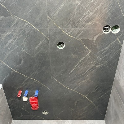 Монтаж керамогранита LOFT Grey 120х60 см и Divine Graphite 120х60 см