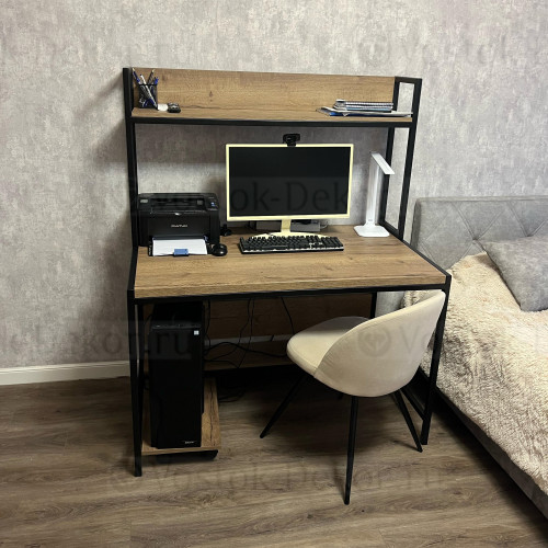 Стол-стеллаж для компьютера в стиле лофт, LA64 - LOFT Vostok Dekor